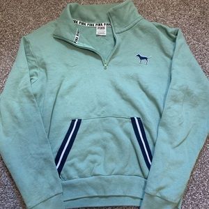 victoria’s secret pink quarter zip sweater